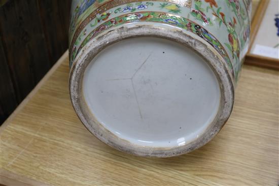A large 19th century Chinese celadon ground vase